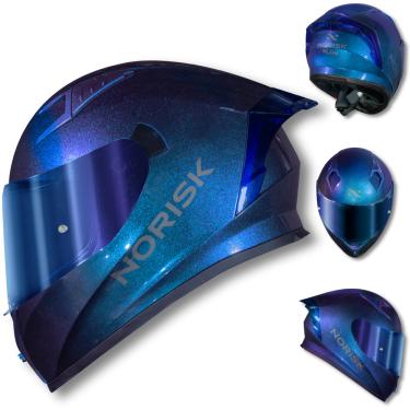Imagem de Capacete NORISK Flow Monocolor Azul Galaxy Special