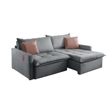 Imagem de Sofá Cama Star 31 2,70 Metros Moderno Sem Caixa Estilo Clean Espuma D28 e 4 Almofadas