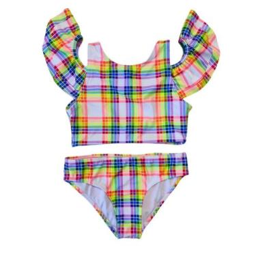 Imagem de Biquíni Lycra Proteção UPF50+ Babado Cuba - Rainbow Chess - Verão 2024