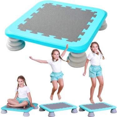 Imagem de Mini trampolim KreyNa 64 cm brinquedo de equilíbrio infantil azul