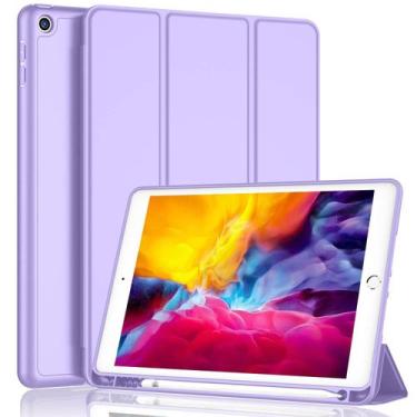 Imagem de Capa para iPad 9.7 iMieet Smart Cover com porta-lápis Clove Purple