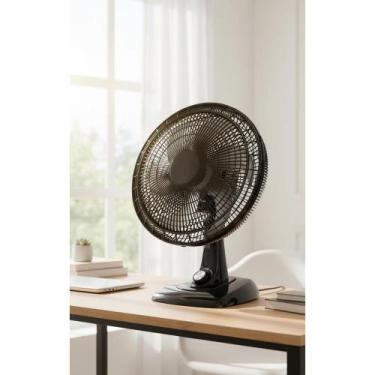 Imagem de Ventilador Mesa 40cm 80W 6 Pás Potente Silencioso Preto/Prat - Congrat