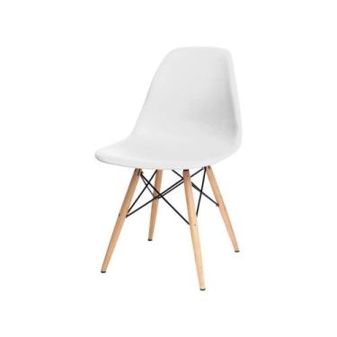 Imagem de Cadeira Eames Eiffel Base Madeira - Branco - Abra Casa, Branco, 1