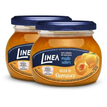 Imagem de Kit 2 Geleias Linea Sabor Damasco de 230g Zero sem Açucares