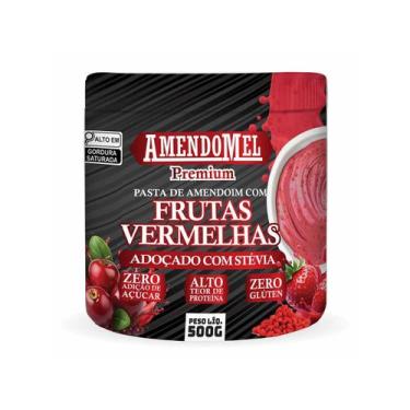 Imagem de Pasta de Amendoim - 500g Com Frutas Vermelhas - Amendomel