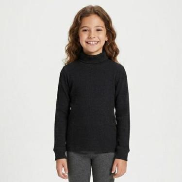 Imagem de Blusa Térmica Meninas de Pelinho Inverno Gola Alta Inverno - - anjo da