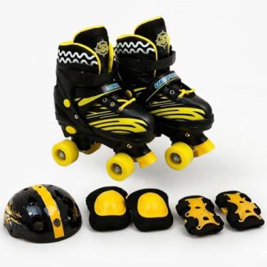 Imagem de Kit Patins Infantil Completo Unitoys Com Proteção E Capacete