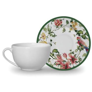 Imagem de Xicara de Chá Café Com Pires 250ml Cerâmica Harmony Alleanza
