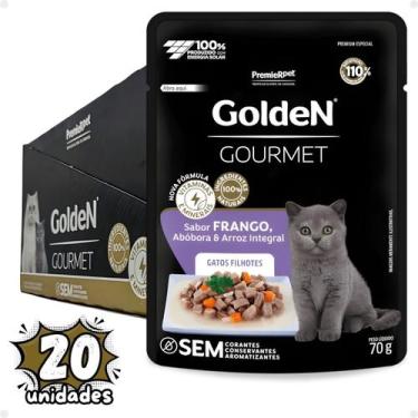 Imagem de Caixa 20 Un Sachê Golden Gourmet Gatos Filhotes Frango 70g - Premier P