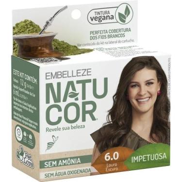 Imagem de Tintura Vegana Natucor Embelleze, Louro Escuro 6.0