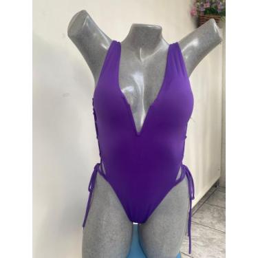 Imagem de Maio feminino decote em V cor roxo tamanho M, uso adulto  - Exotic 