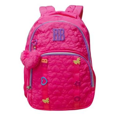 Imagem de Mochila De Costas Grande Juvenil Rebecca Bonbon Com Chaveiro, Rosa