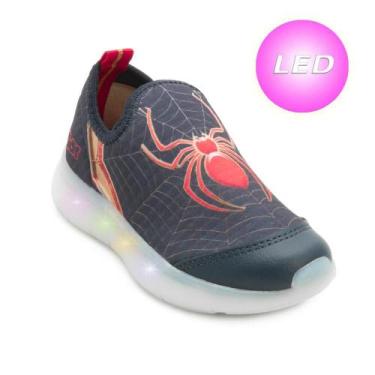 Imagem de Tênis Led Iate Kidy Flex Infantil MV KD25-02002, 27, Marinho, Vermelho