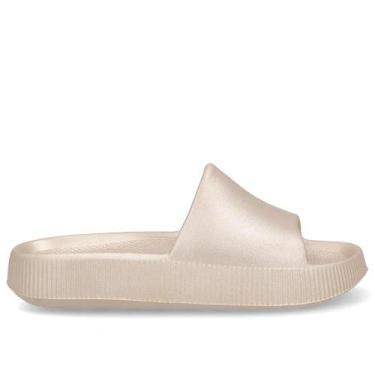 Imagem de Chinelo usaflex slide nuvem feminino ag05002, Ouro light, 36