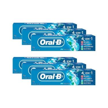 Imagem de Kit Creme Dental Oral B 4 em 1 70g c/6un