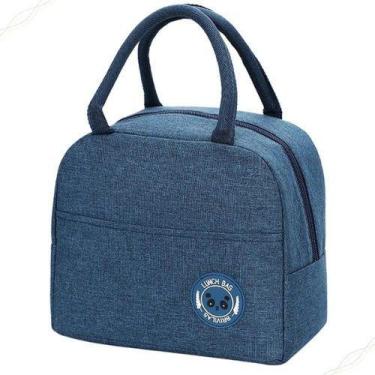 Imagem de Bolsa Térmica de Mão Lancheira Marmita Bebida Para Viagem - Lunch Bag,