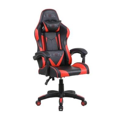 Imagem de Cadeira Gamer Level Reclinável Até 100kg Preto e Vermelho - LV-C01DN