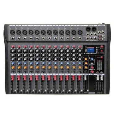 Imagem de Mesa De Som 12 Canais Com Bluetooth, Delay, USB, MP3, +48V e Display D