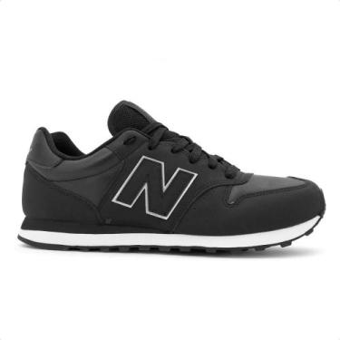 Imagem de Tênis New Balance 500 V2 Masculino, 43, Preto, Branco