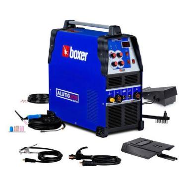 Imagem de Máquina De Soldasoldadora Boxer Alutig 200 Ac/dc - Azul/preto Voltagem