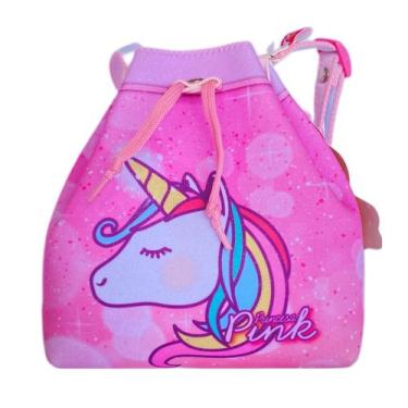 Imagem de Bolsa Infantil Bucket Estampa Unicórnio - Princesa Pink