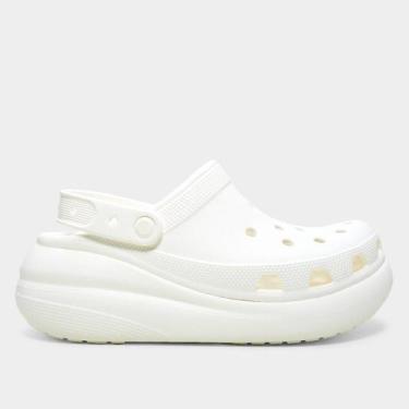 Imagem de Sandália Crocs Plataforma Crush Clog Unissex, Branco, 37