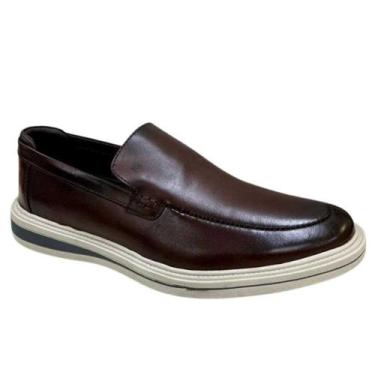 Imagem de Sapato rafarillo masculino casual em couro 2004, Mogno, Cafe, 41