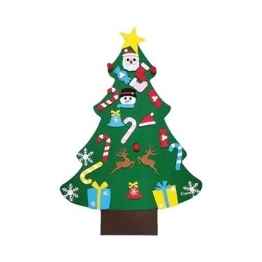 Imagem de Decoração De Árvore De Natal Em Feltro DIY Para Crianças, Enfeites De 