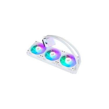 Imagem de Water Cooler Gamer Rise Mode Frost, ARGB Rainbow, 360mm, AMD e Intel, Branco - RM-WCF-04-RBW
