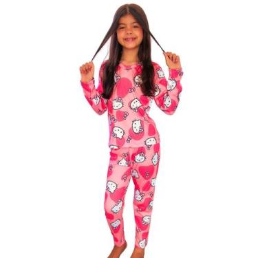 Imagem de Pijama Infantil Estampa Hello Kitty Festa do Pijama Tamanho:8Cor:Sorti