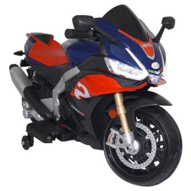 Imagem de Mini Moto Motinha Elétrica Infantil 12V Aprilia Rsv4 Licenciada Som Fa