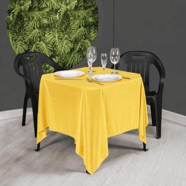 Imagem de Kit 10 Toalha de Mesa Quadrada 1,50m x 1,50m Helanca Festa Casamento B