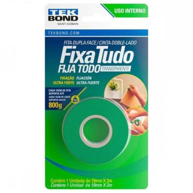 Imagem de Fita Dupla Face Tekbond Acrilica Fixa Tudo Interna 19Mm X 2M - 800G