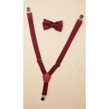 Imagem de Kit Suspensório e Gravata Borboleta Infantil Ajustável - Congratulatio