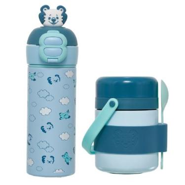 Imagem de Kit Garrafa Pote Térmico Infantil Aço Inox Tigor T Tigre - Pacific