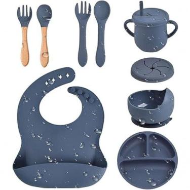 Imagem de Kit Introdução Alimentar Bebe 8 Peças Silicone Iniciação Para Alimento