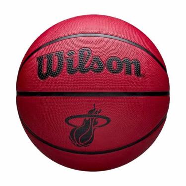 Imagem de Bola de Basquete Wilson NBA Team Tribute Solid Tamanho 7, Vermelho, Ún