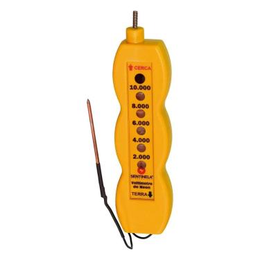 Imagem de Medidor para Cerca Elétrica Analógico com Indicação por LED's 1.000 a 5.000V Amarelo Sentinela
