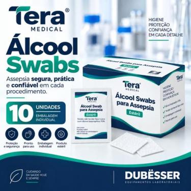 Imagem de KIT 10X Álcool Swab Estéril Álcool Isopropílico 70%Cx100 Und - TERA ME