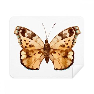 Imagem de Pano de limpeza Butterfly com asas marrons Limpador de tela 2 peças de tecido de camurça