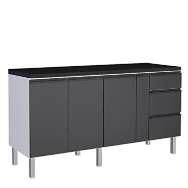 Imagem de Balcão de Aço 180 Gaia com Tampo Cozimax Preto