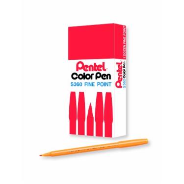 Imagem de Pentel Caneta colorida de arte, ocre, caixa com 12 (S360-113)