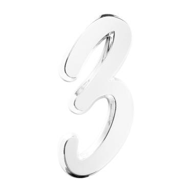 Imagem de Número Residencial Para Casa 3 Espelhado 3D 22cm