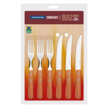 Imagem de Conjunto De Talheres Para Churrasco Inox 12 Peças - TRAMONTINA