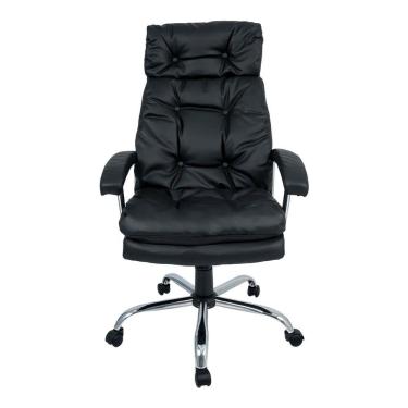 Imagem de Cadeira Presidente Pelegrin PEL-7613 em Couro PU Preta