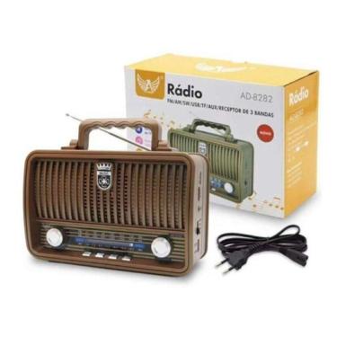 Imagem de Rádio Am Fm Bluetooth Usb Retro Vintage Altomex Ad8282