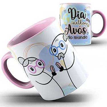 Imagem de Caneca rosa Flork feliz dia avós Vovó Vovô
