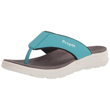 Imagem de Propét Sandália feminina TravelActiv FT, Azul-petróleo, 6 Narrow