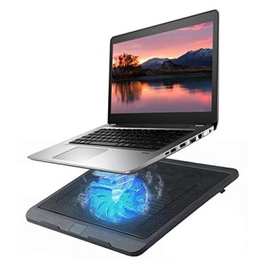 Imagem de Base Para Notebook (27cm - 43cm) Refrigerada Com Cooler de 120mm com Led Azul Notebooks até 17" com USB adicional(Cooler-M19)