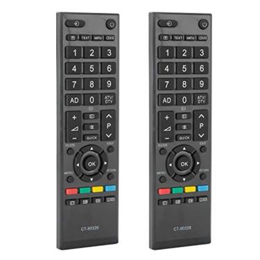 Imagem de Controle remoto de TV sem fio 2 peças, controle remoto de televisão portátil, botão sensível ao controle remoto de substituição aplicável para Toshiba CT90326 CT90380 CT90336 CT90351